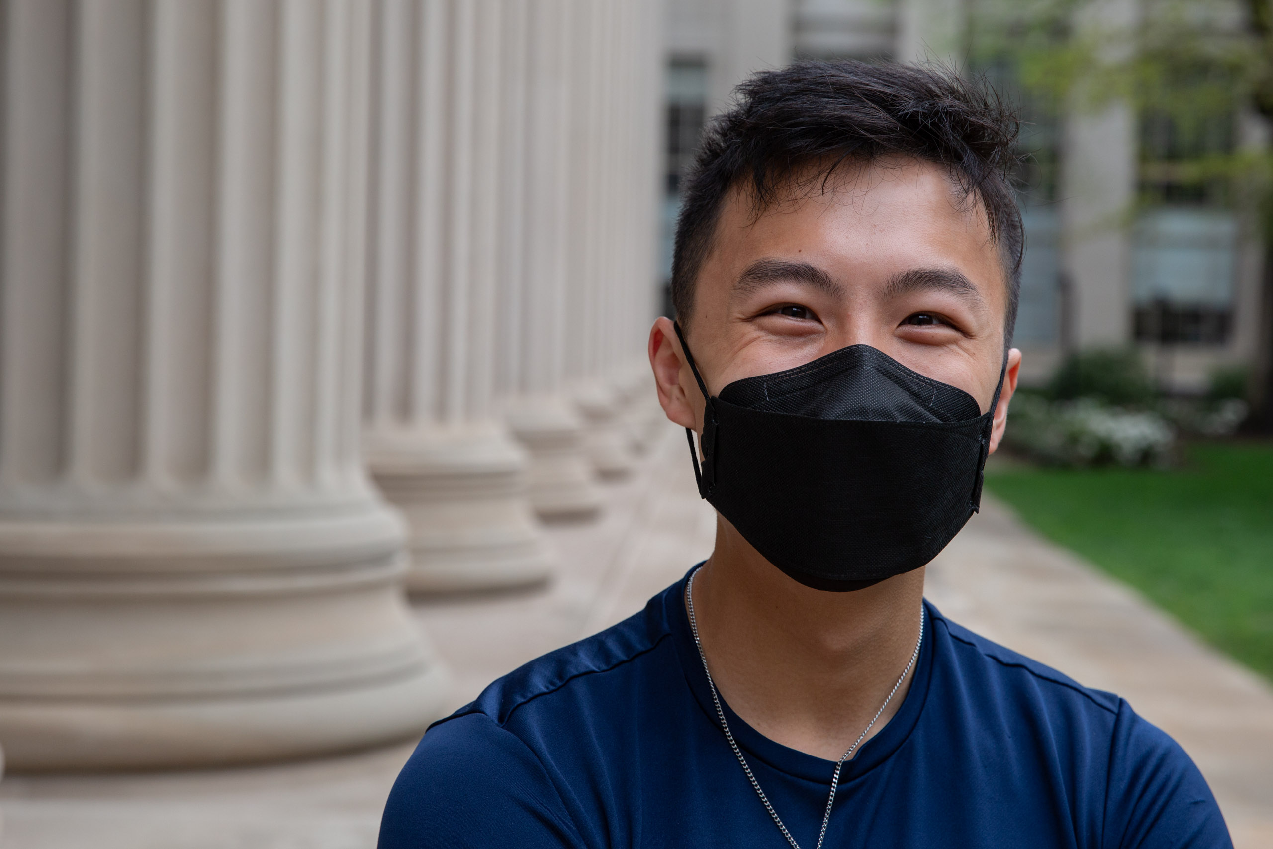 MIT student in Toy design class 2.00b Spring 2021 remove their masks. Series by Photographer Danny Goldfield.