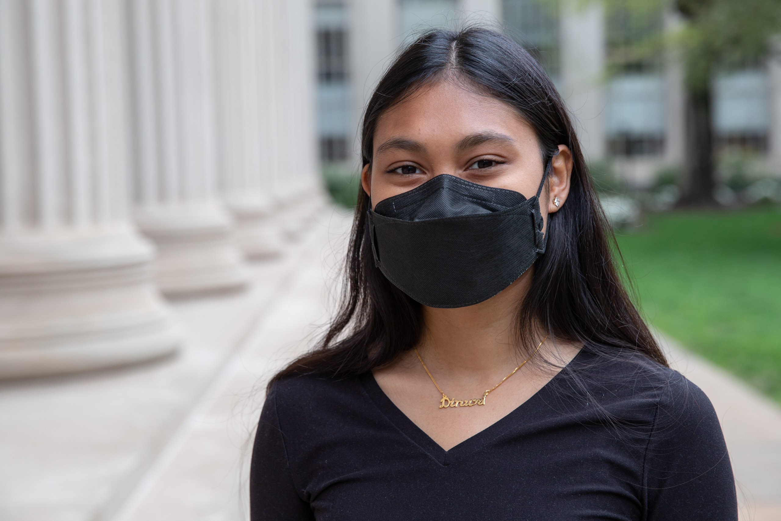 MIT student in Toy design class 2.00b Spring 2021 remove their masks. Series by Photographer Danny Goldfield.