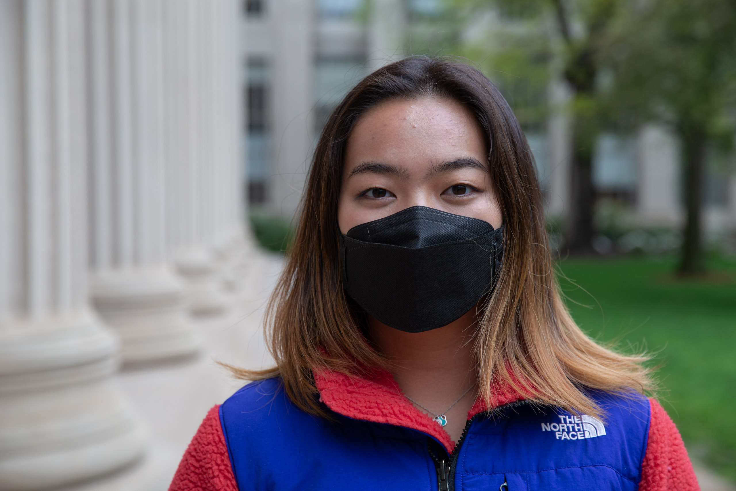 MIT student in Toy design class 2.00b Spring 2021 remove their masks. Series by Photographer Danny Goldfield.