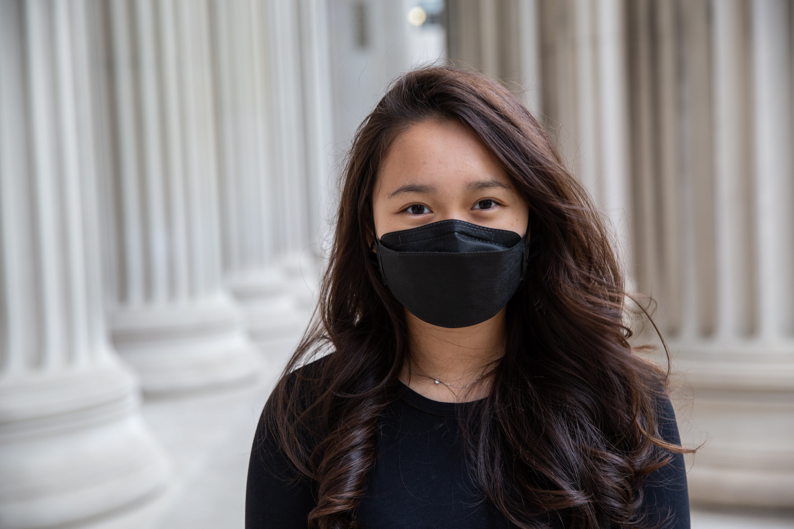 MIT student in Toy design class 2.00b Spring 2021 remove their masks. Series by Photographer Danny Goldfield.