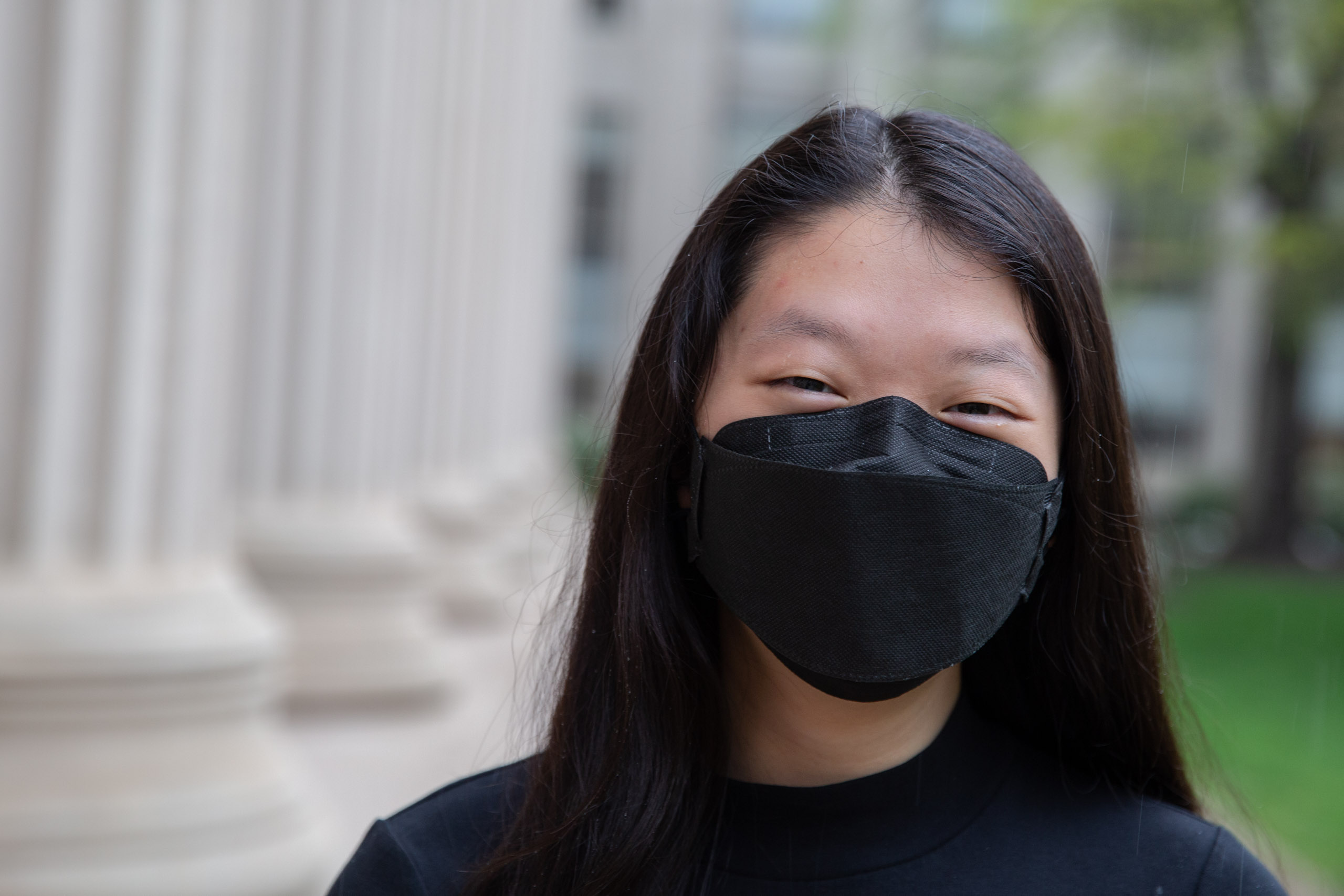 MIT student in Toy design class 2.00b Spring 2021 remove their masks. Series by Photographer Danny Goldfield.
