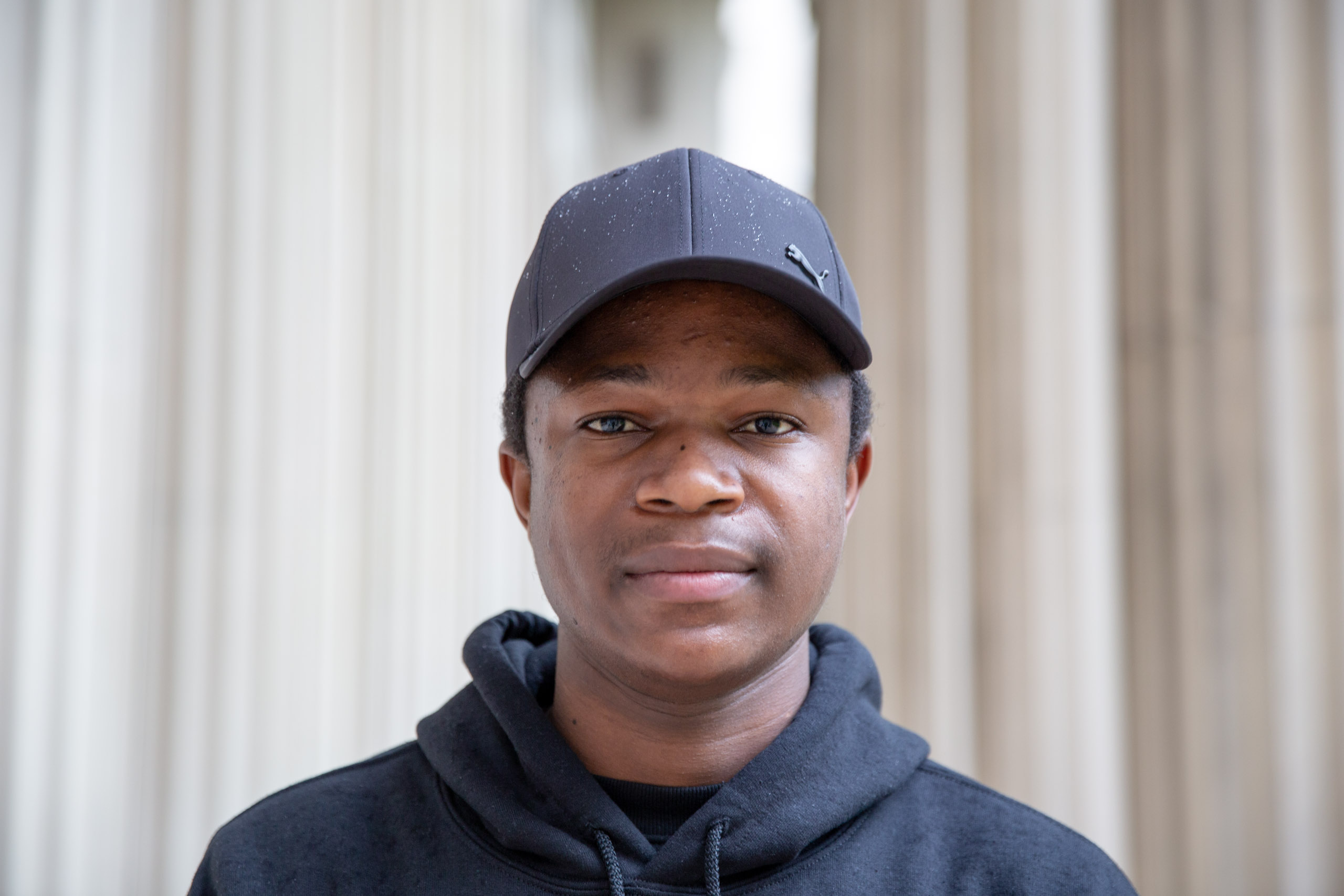 MIT student in Toy design class 2.00b Spring 2021 remove their masks. Series by Photographer Danny Goldfield.