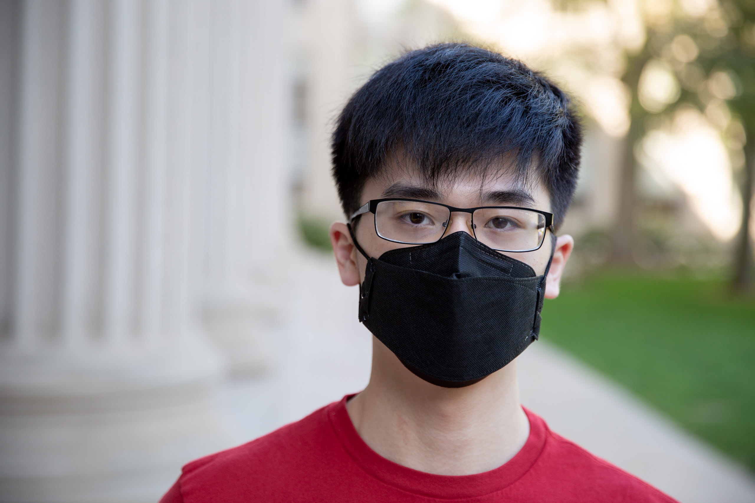 MIT student in Toy design class 2.00b Spring 2021 remove their masks. Series by Photographer Danny Goldfield.