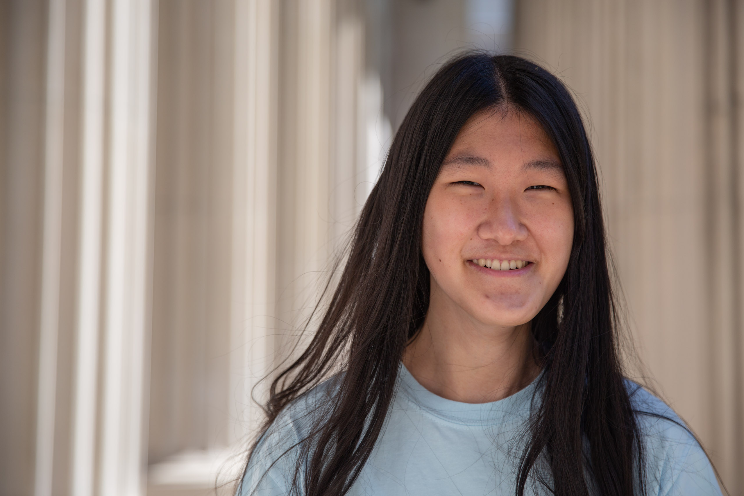 MIT student in Toy design class 2.00b Spring 2021 remove their masks. Series by Photographer Danny Goldfield.